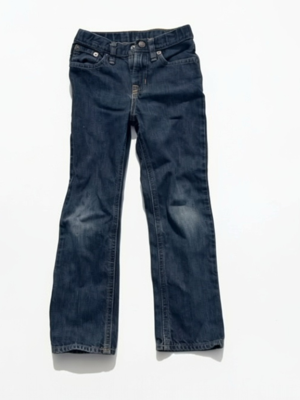Dark Wash Straight Leg Jeans - Classic Indigo